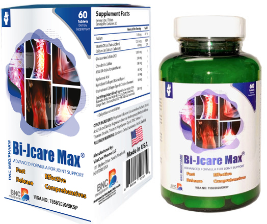 Bi-Jcare Max - Giải pháp tổng thể cho bệnh lý xương khớp - Lọ 60 viên