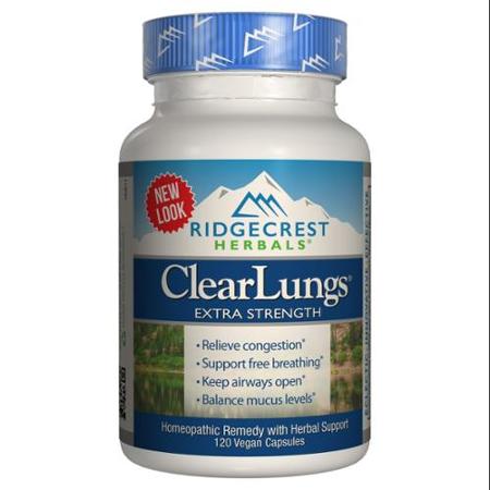 Ridgecrest Clearlungs Extra Strength - Hỗ trợ điều trị bệnh lý về phổi, ung thư phổi - Lọ 120 viên