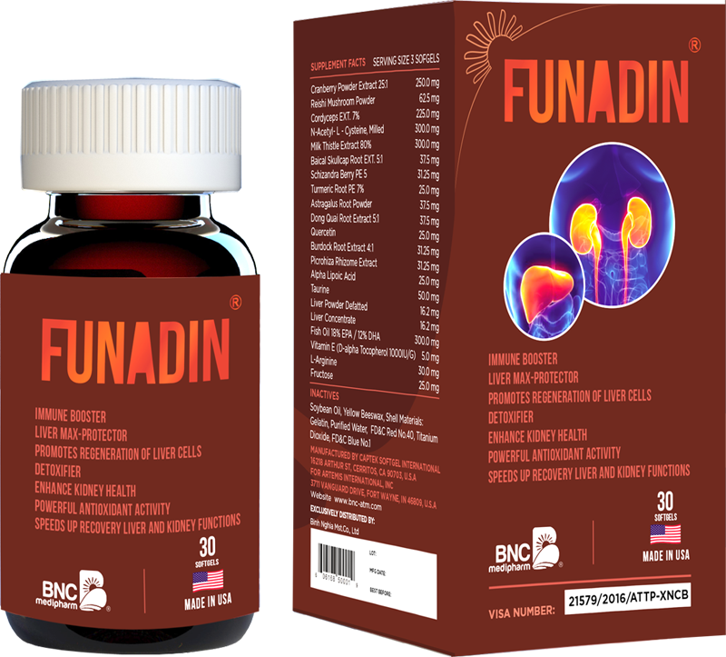 TPCN Funadin - tăng khả năng giải độc bảo vệ gan