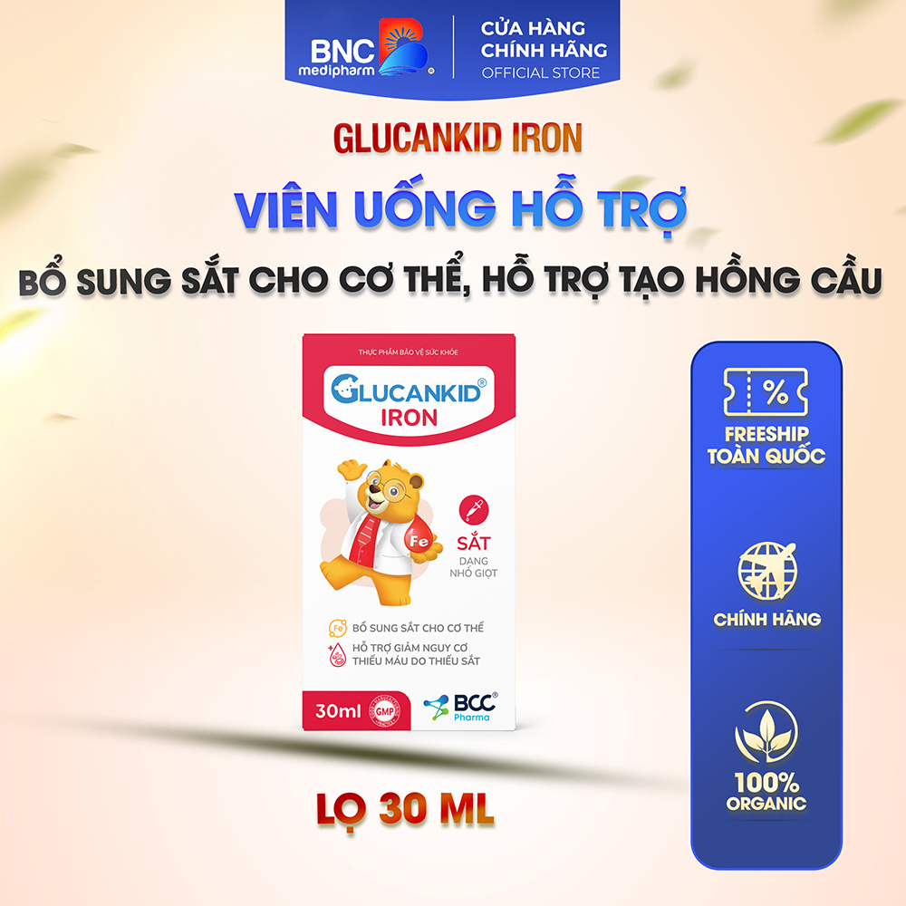 GLUCANKID IRON - Bổ sung hàm lượng sắt thiết yếu cho cơ thể trẻ nhỏ