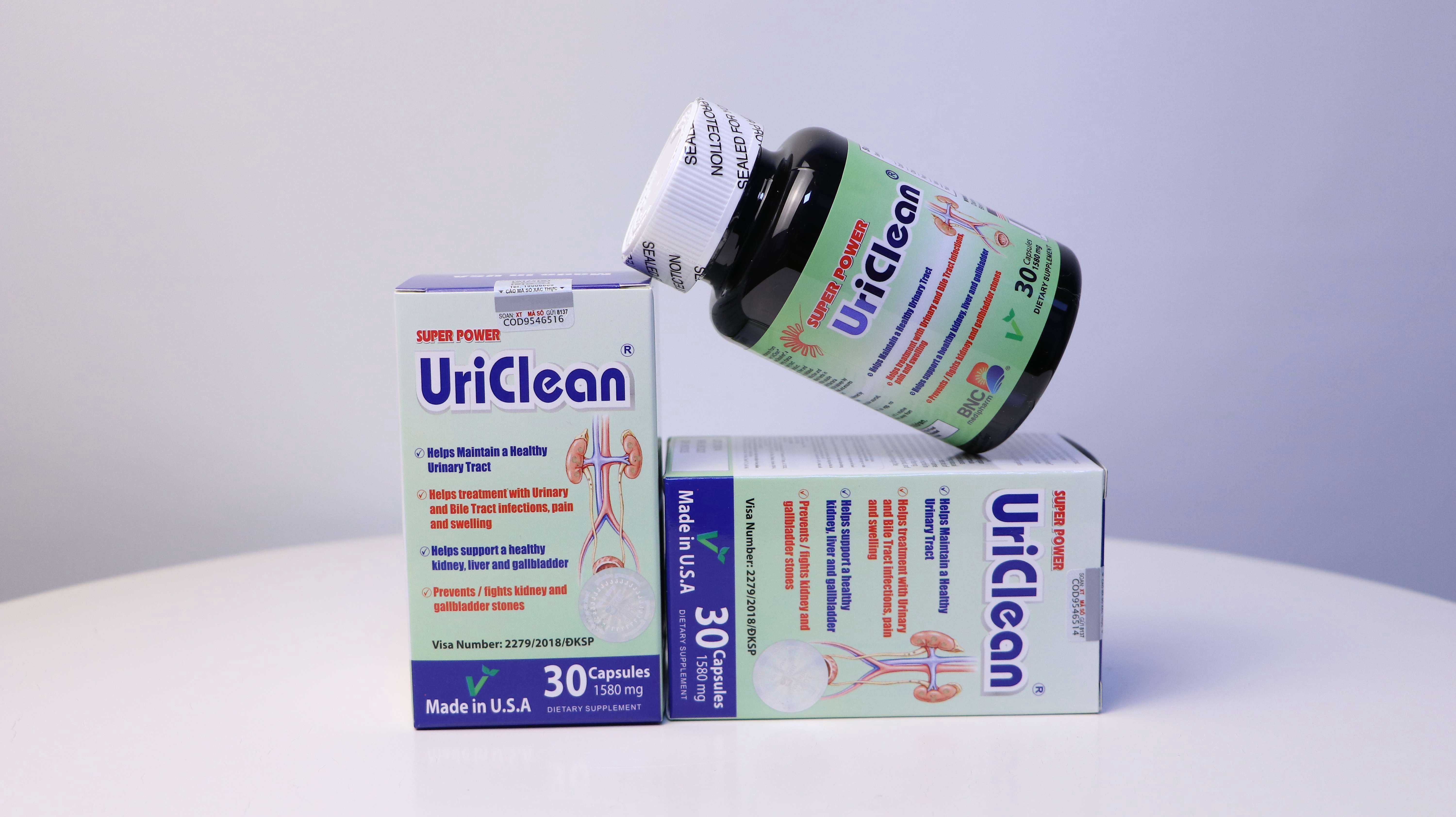 Super Power UriClean - Giúp tan sỏi thận, trị viêm nhiễm hệ tiết niệu