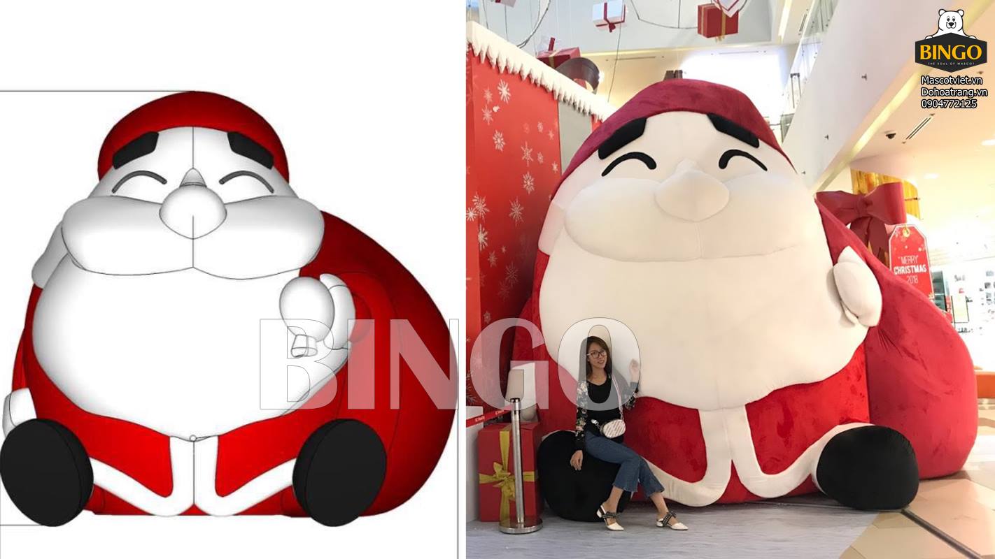 Ông già noel khổng lồ Vivo city Q7  BINGO sản xuất theo mẫu khách hàng
