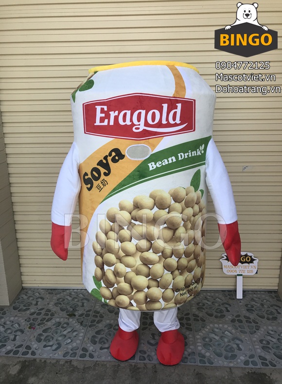 Mascot Lon Sữa Đậu Nành