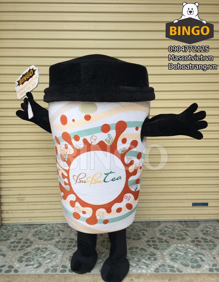 Mascot Mô Hình Tách Cafe