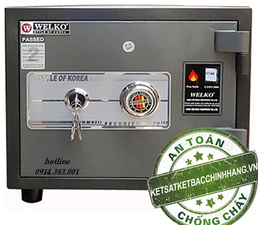 két sắt chống cháy welko KCC60 khóa cơ tinh vi