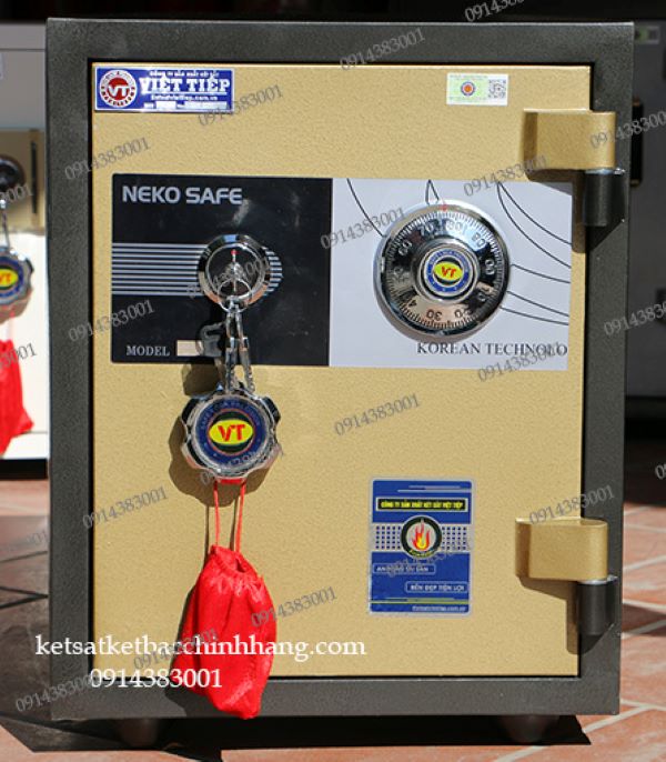 Két sắt Việt tiệp K54 khóa cơ( màu đồng) thiết kế sang trọng