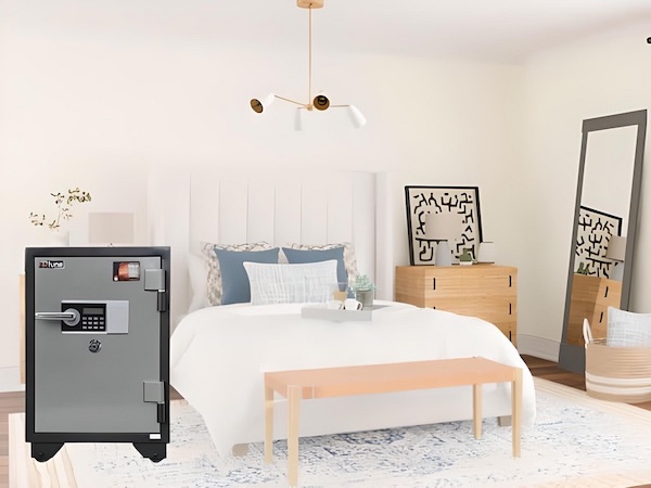 Đặt két sắt trong phòng ngủ tránh đối diện giường, chọn góc kín đáo