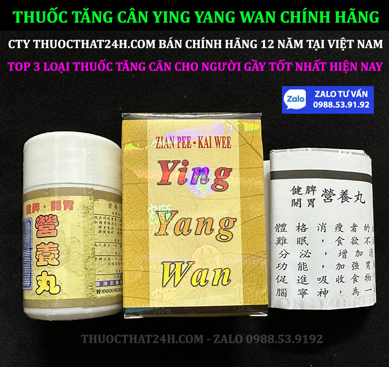THUỐC TĂNG CÂN YING YANG WAN 33 VIÊN NHẬP NGUYÊN HỘP CHÍNH HÃNG ĐỘC QUYỀN