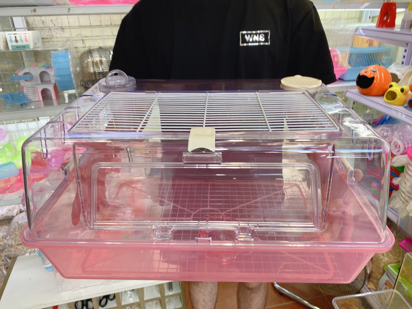 Lồng phi thuyền hồng cỡ đại cho hamster