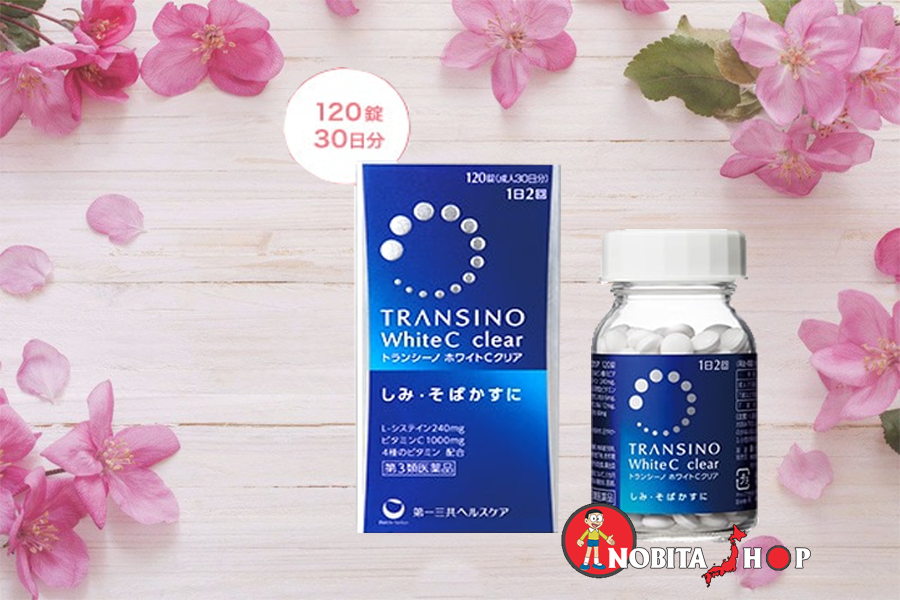 Viên Uống Trắng Da Transino White Clear 120 viên (Mẫu mới 2018)