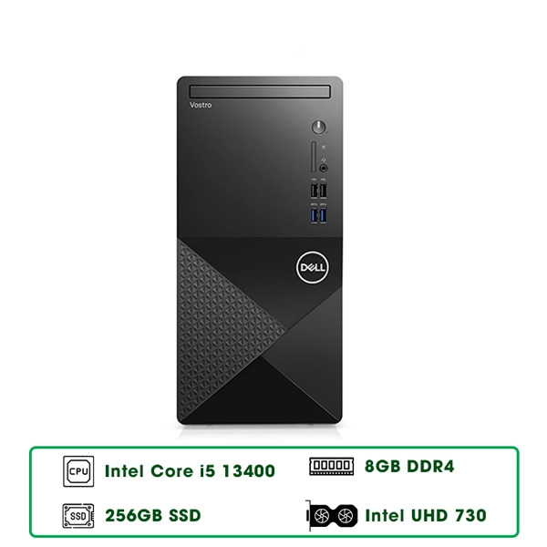 Máy bộ Dell Vostro 3020T 71021400 (i5 13400/ Ram 8GB/ SSD 256GB / HDD 1TB/ Windows 11)