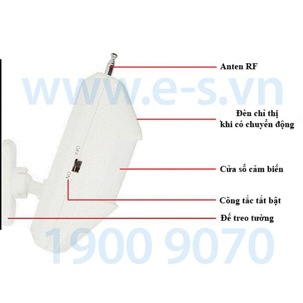 Cảm biến chuyển động hồng ngoại không dây ES-812