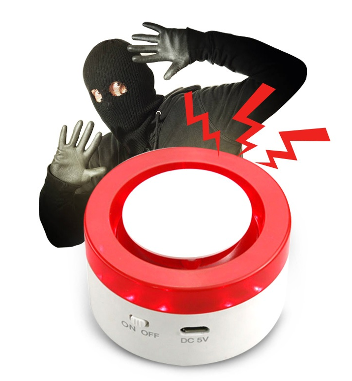 Còi hú âm lượng lớn khi có người lạ xâm nhập