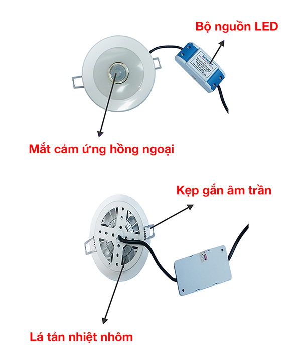 Đèn trần cảm ứng hồng ngoại ES-23