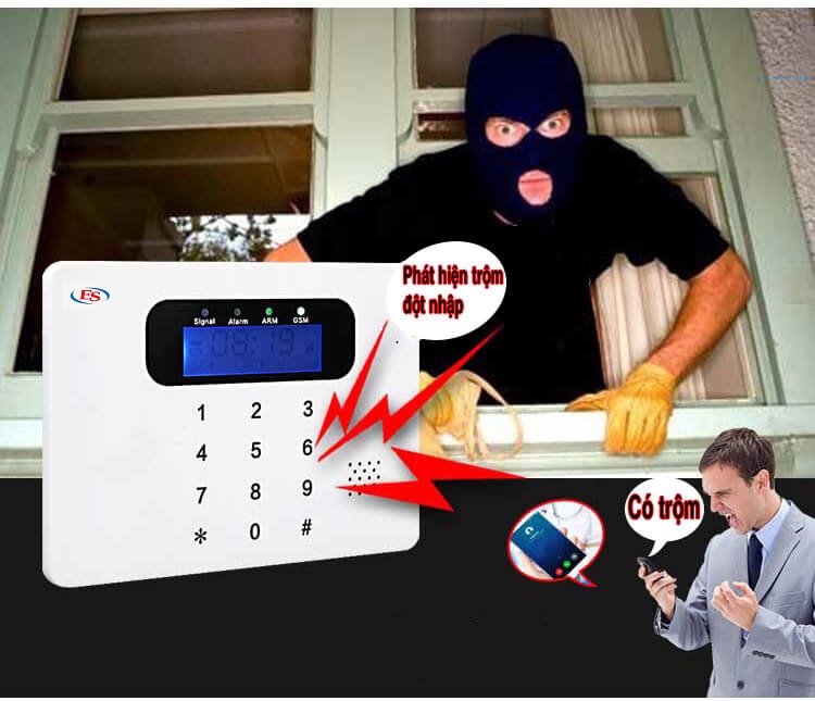 Thiết bị sẽ gọi điện và nhắn tin cho bạn biết mỗi khi nhà có trộm đột nhập