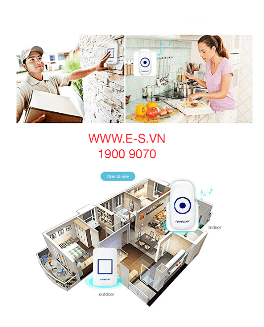 Mẫu chuông cửa ES không dây báo khách ES-31.05 tính ứng dụng cao