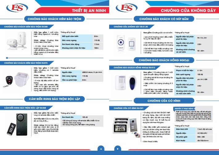 Truy cập kênh bán hàng online của thiết bị an ninh ES để mua hàng