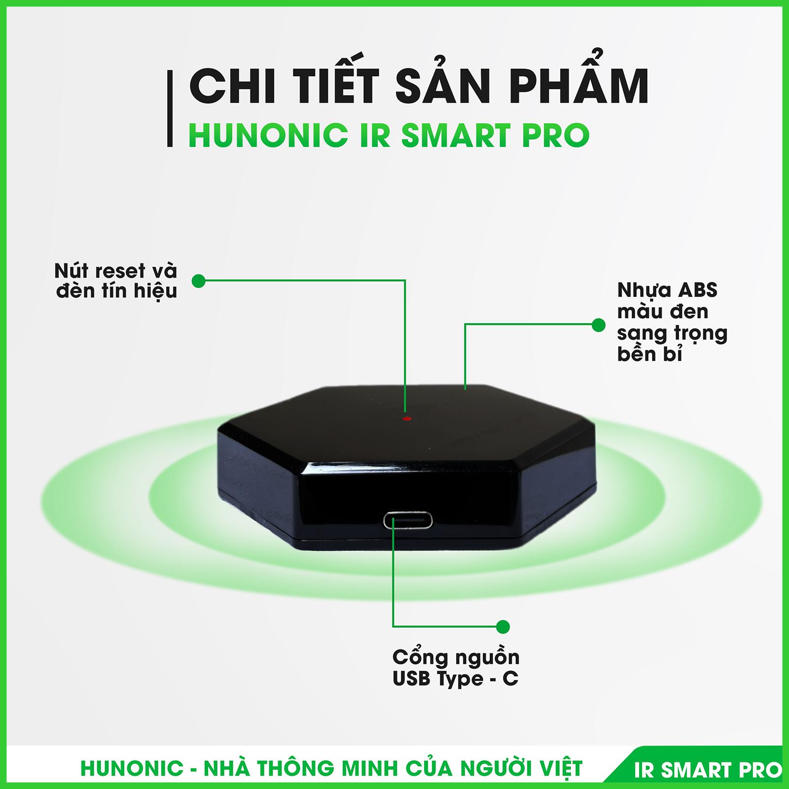 Bộ điều khiển Tivi, Điều Hoà qua điện thoại Hunonic IR Smart Pro