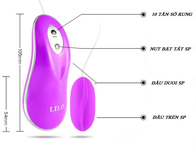T147 - Trứng rung cao cấp lilo 10 tần số rung