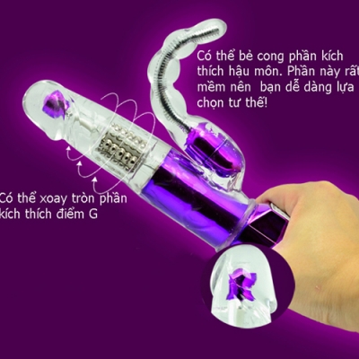 DV120-Dương vật Loveaider rung, xoay và có kích thích hậu môn