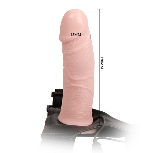 DV03D-Dương vật dây đeo rỗng ruột có rung