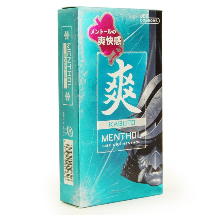 B155- Bao cao su hương bạc hàJex Kabuto Menthol-hộp 12c
