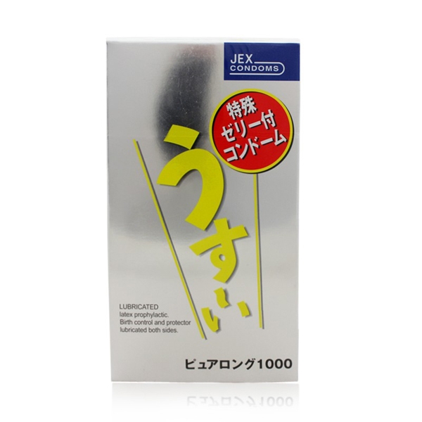 B153- Bao cao su kéo dài thời gian Jex Usui Pure Long 1000-hộp 12c