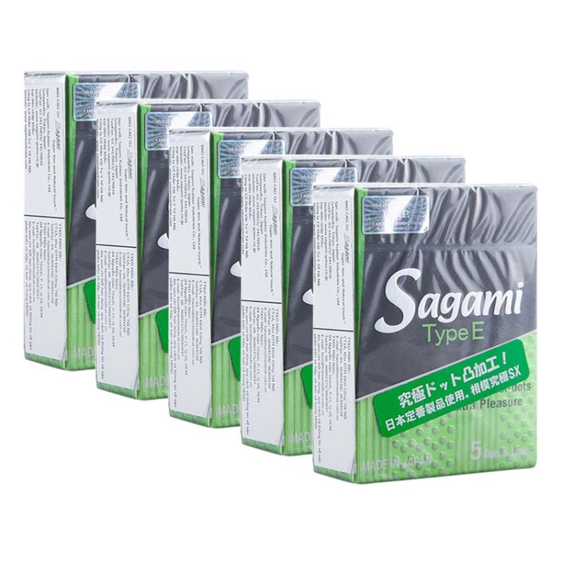 B159- Bao cao su Sagami Type E hộp 5 chiếc