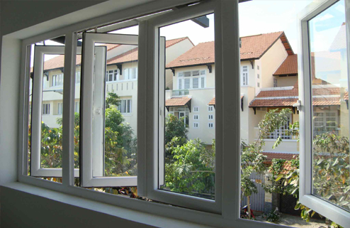 cửa nhựa lõi thép - của sổ mở quay