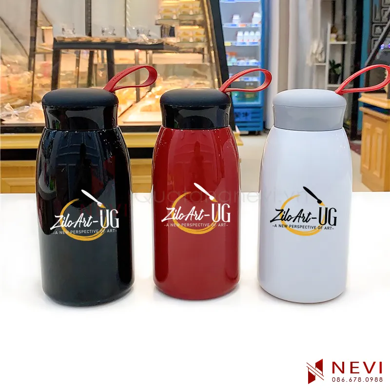 bình giữ nhiệt inox 304 dung tích 520ml cao cấp, in ấn theo yêu cầu, cung cấp bởi Quà tặng Nevi