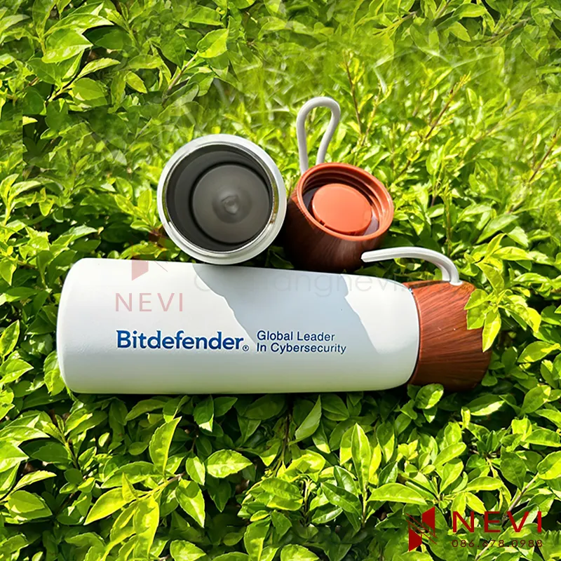 dịch vụ in ấn bình giữ nhiệt nắp nhựa vân gỗ làm quà tặng đối tác, sự kiện cung cấp bởi Quà tặng Nevi