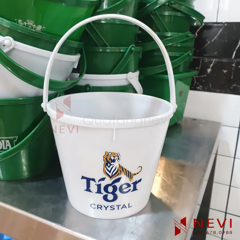 xô đá rẻ in logo làm quà tặng