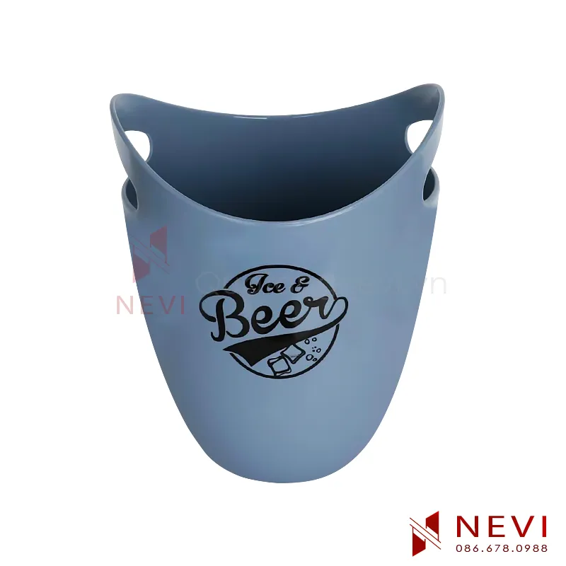 xô đá nhựa 2 quai in logo làm quà tặng