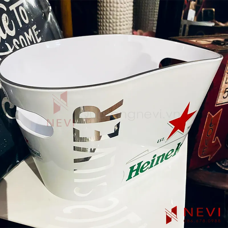 mẫu xô đá ướp rượu bia cao cấp in logo cung cấp bởi quà tặng nevi
