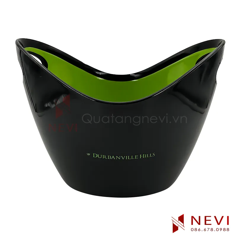 mẫu xô đá nhựa màu đen