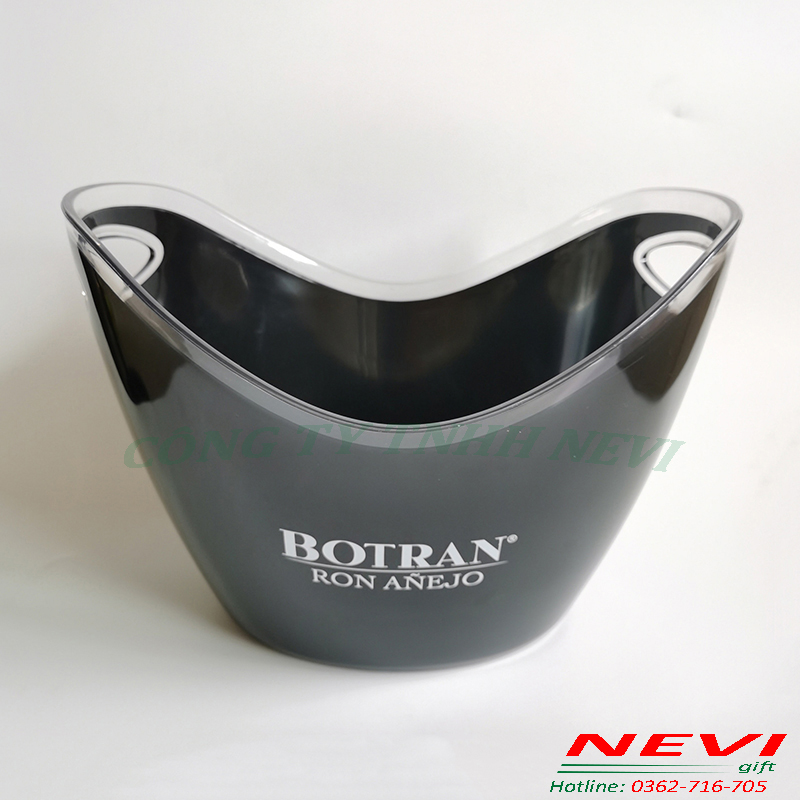 xô đá nhựa 2 lớp màu đen 4