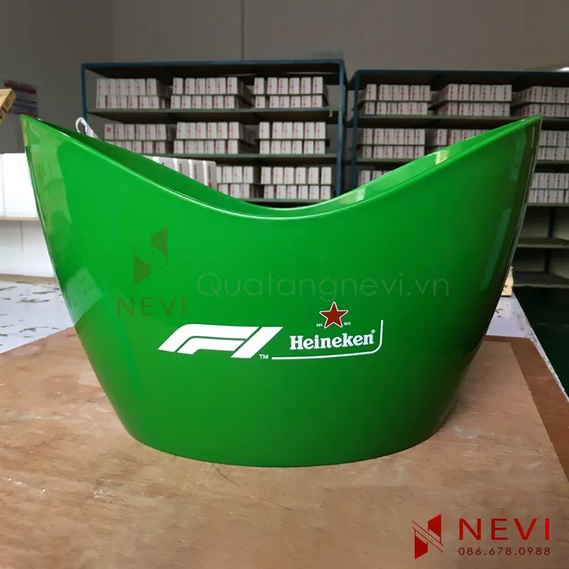 Xô đá nhựa heineken 12l