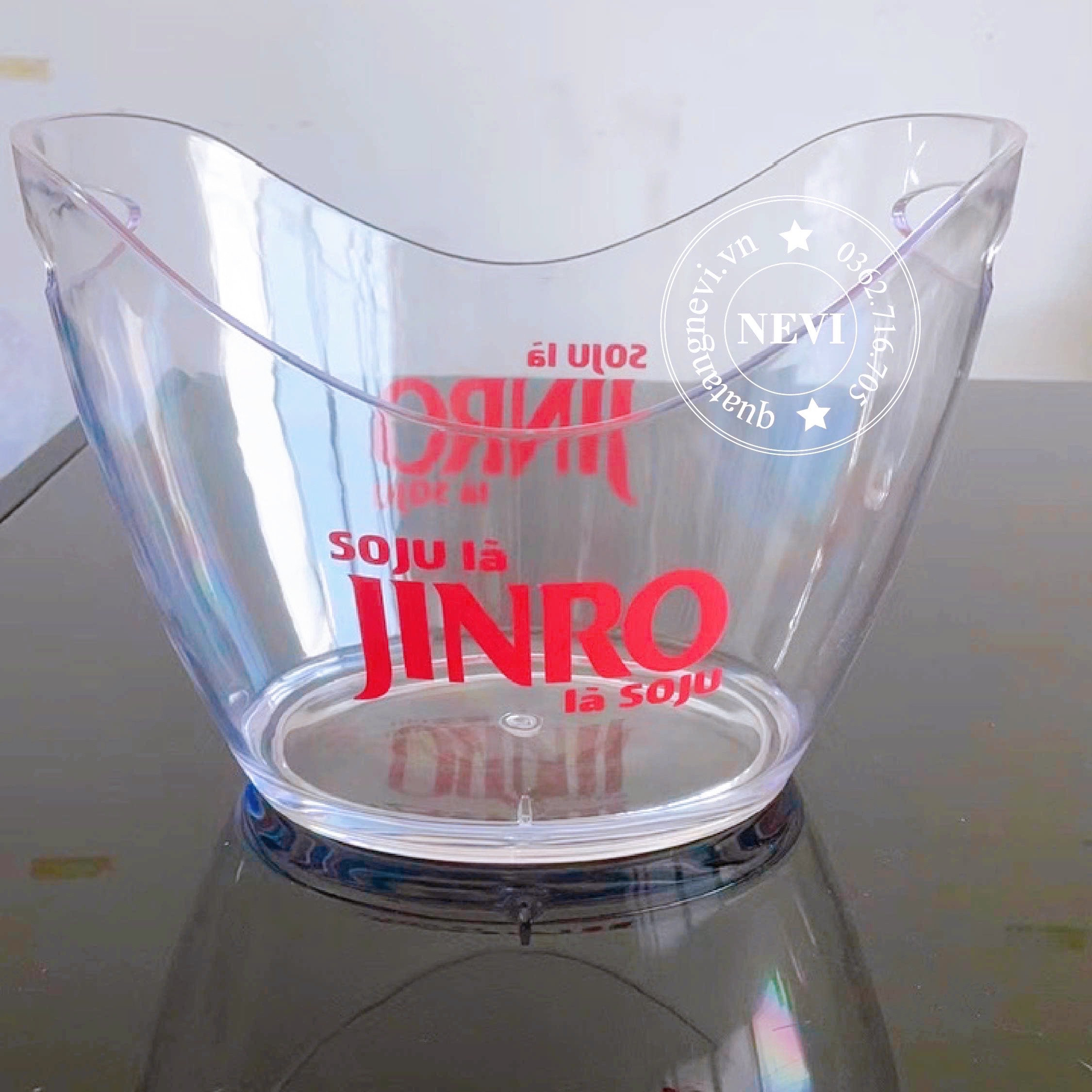 xô đá nhựa trong suốt jinro