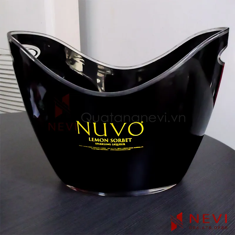 xô đá nhựa cao cấp màu đen nevi