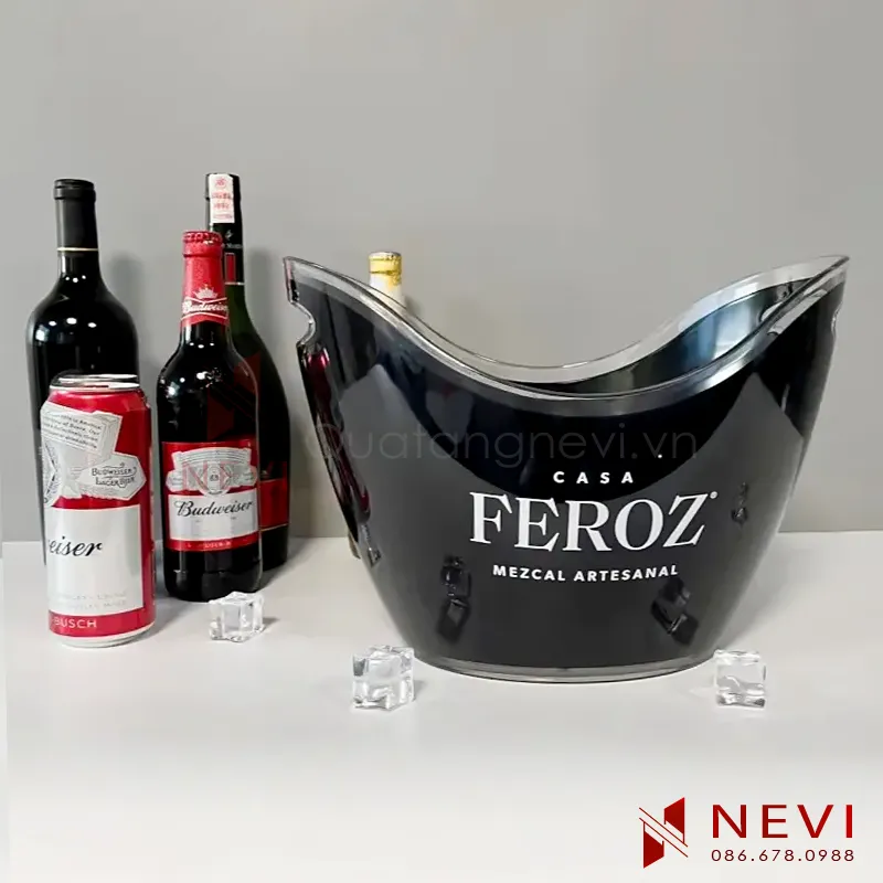 xô đá nhưa cao cấp màu đen cung cấp bởi quà tặng nevi