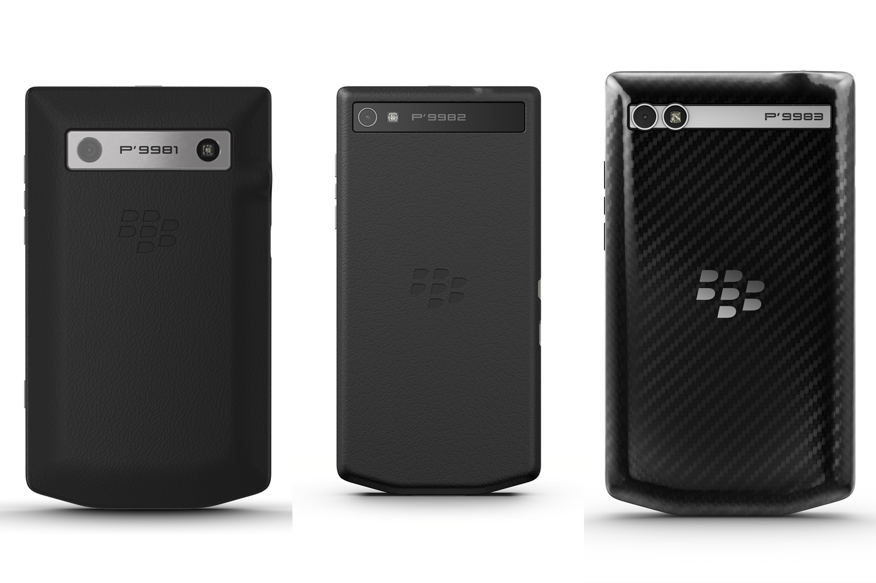 Mặt lưng của cả 3 phiên bản Porsche