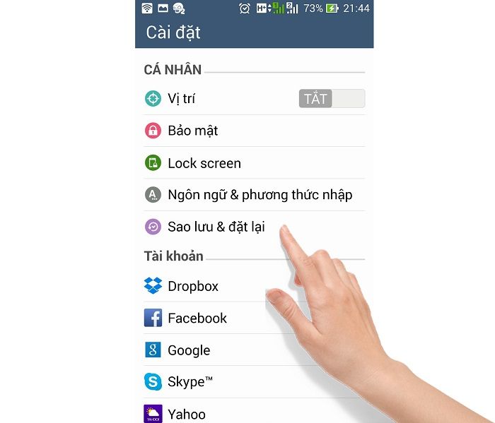 Khôi phục cài đặt gốc