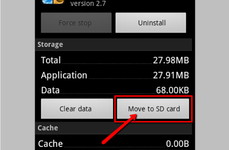 Di chuyển ứng dụng vào thẻ SD
