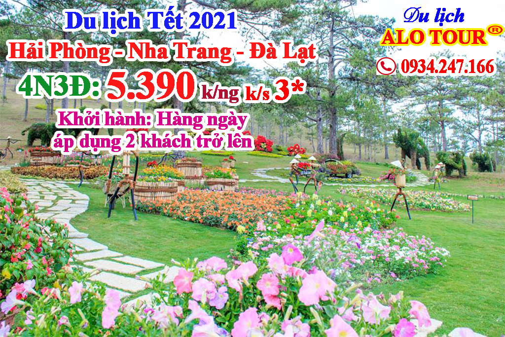 Tour du lịch Hải Phòng Nha Trang - Đà Lạt dịp Tết Âm, Dương lịch 2020