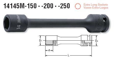 Đầu khẩu dài Koken, Koken 1/2, Koken 14145M, khẩu nối dài,