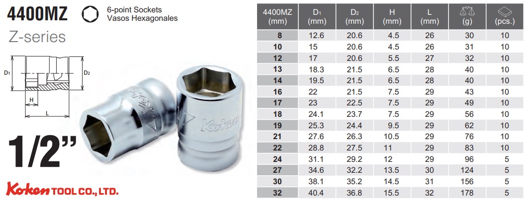 Đầu khẩu Koken 4400MZ, Koken 4400MZ, Z-series 4400MZ,