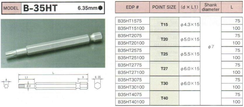 Đầu bits hoa thị T25, đầu bits hình sao T30, đầu bits Nhật, đầu bits hoa thị T40, đầu bits hình sao dùng cho lắp ráp,