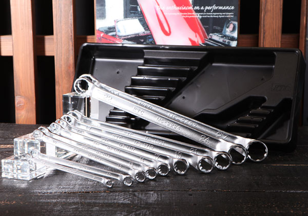 Bộ tròng KTC, bộ tròng 2 đầu, KTC TM510, bộ tròng 10 chi tiết, khay nhựa