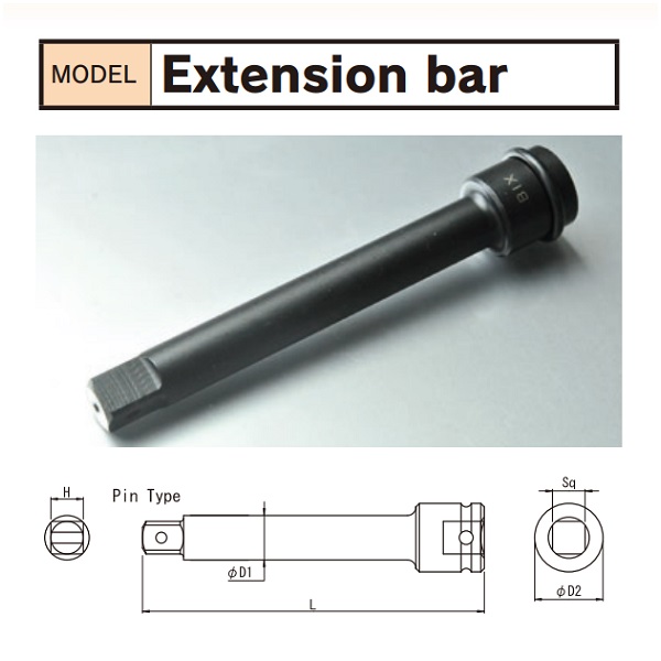 Thanh nối dài BiX loại 3/8 inch, thanh nối dài chiều dài 100mm