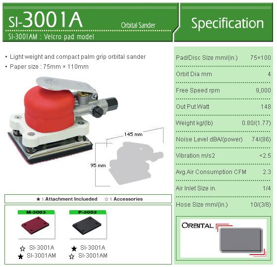Máy chà nhám vuông, SI-3001A, SI-3001, máy chà nhám với đế 75x110mm